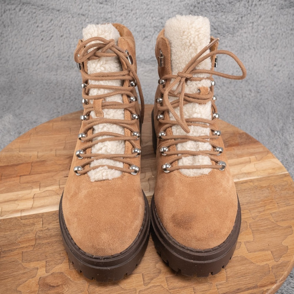 Marc Fisher LTD‎ Nairy Hiking Boot  Brown Suede Sz 9 M Gorpcore - Picture 2 of 9